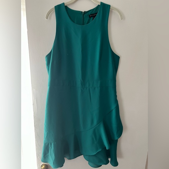 Banana Republic Teal Ruffle Dress - 14 - Picture 3 of 4